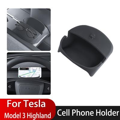 For Tesla Model 3 Highland Car Steering Wheel Mobile Phone Holder Glasses Storage Box For Tesla Model 3 Accessories