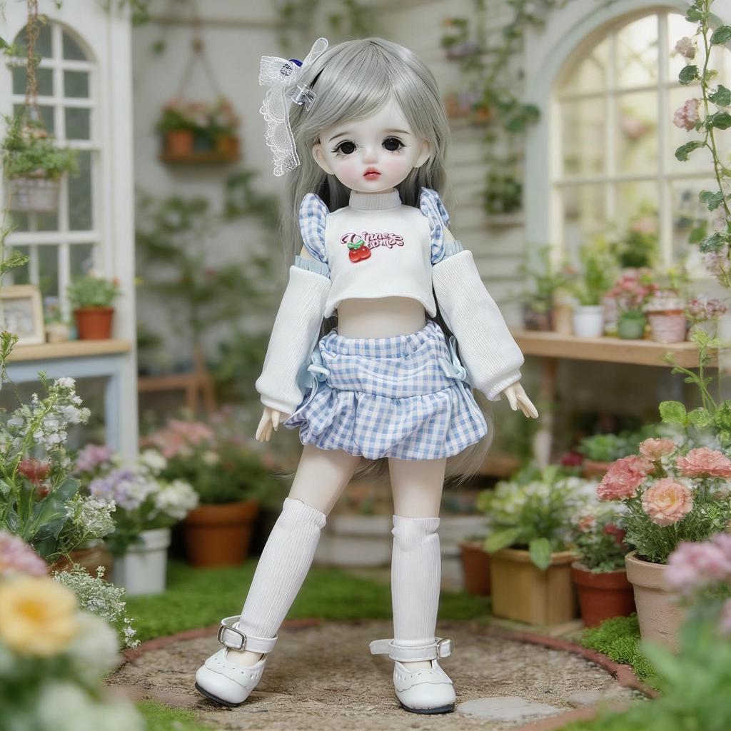 6" BJD Puppenkleidung für Akagi, GL und Gungun Körper - 30cm Geistermama Lolita Ankleide-Outfit