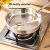 Stainless Steel Non-stick Flat-bottom Frying Pan - Food-grade Omelet & Steak Pan
