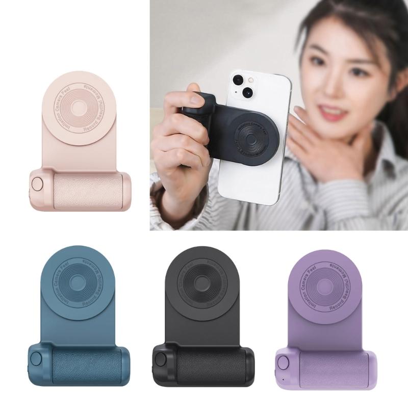 Portable Magnetic Camera Grip Ergonomic Designing Phone Tripod Mount Freely Adjustable for Self Video Photoshoots
