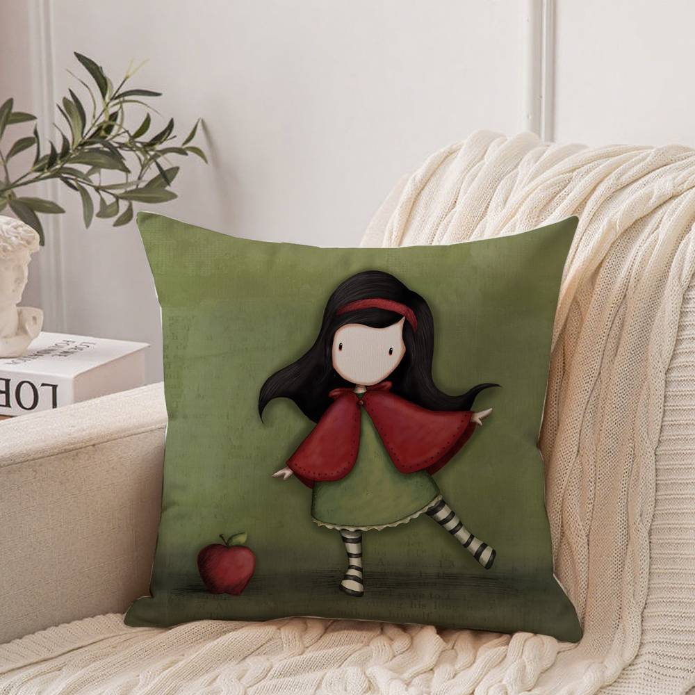 S-Santoro G-Gorjuss Art Pillow Case Home Decor Throw For Sofa Bed Car Room Decor Gift Idea