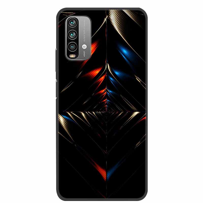 Для Xiaomi Redmi 9T Задняя крышка Крутая Новая Модная Геометрическая Чехол для Телефона Мягкий Силиконовый Чехол Для Xiaomi Redmi9 T Чехол Redmi9T Чехол Redmi 9T gray