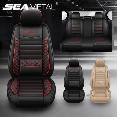 SEAMETAL Car Seat Cover Premium PU Leather Full Surrounded Seat Cushion 3D Breathable Full Protection Universal for 98%