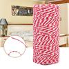 100m Handmade Double Color Cotton Thread Twine String Decoration(red White)