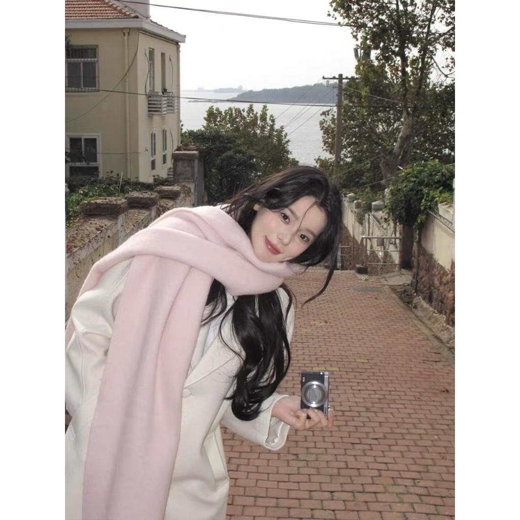 Women's Winter Plush Long Scarf with Tassel - Soft Warm Thick, Warm and Windproof Scarf, Multi Functional Scarf for Daily Outing