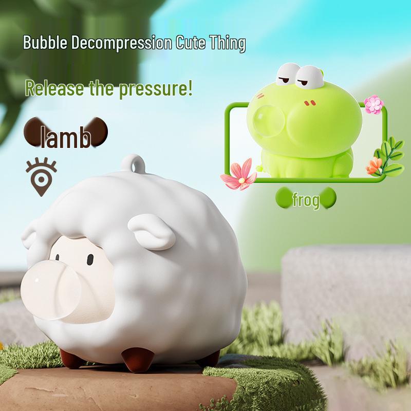Creative Bubble-Blowing Pinchable Decompression Toy Doll for Students and Kids