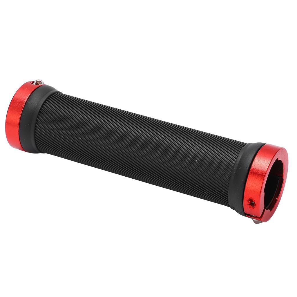 2pcs Bike Grips Rubber Anti Slip Handlebar with Plastic Covers for 22mm Road Mountain Replacement