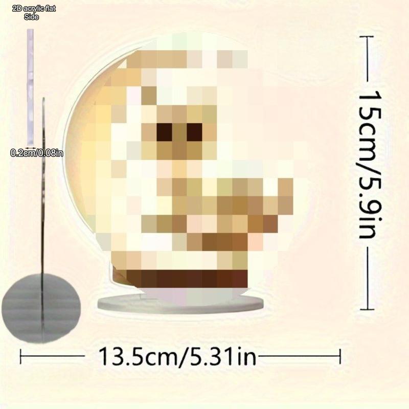 1 Stück 2D Flache Katze Hausdekoration Bürodekoration Ohne Stromversorgung, Charmantes Katzen Acryl Schreibtischornament, Vier Jahreszeiten Dekoration