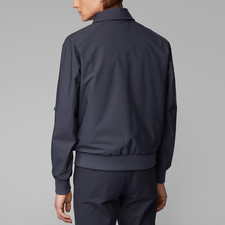 HUGO BOSS Jackets Men's Navy Blue Lapel Moderate Other 50427837-406