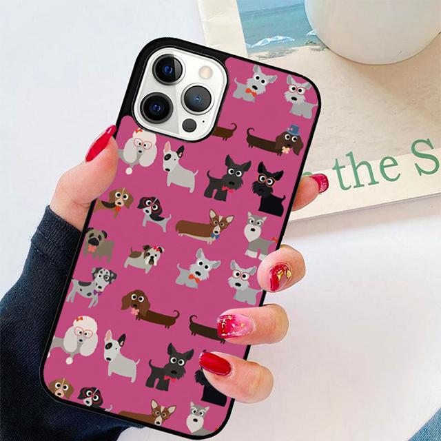 Beagle Poodle Mum Dog Colorful Phone Case Cover for iPhone 16 15 12 mini 11 13 14 Pro Max SE 2020 Apple 6S 7 8 Plus Coque