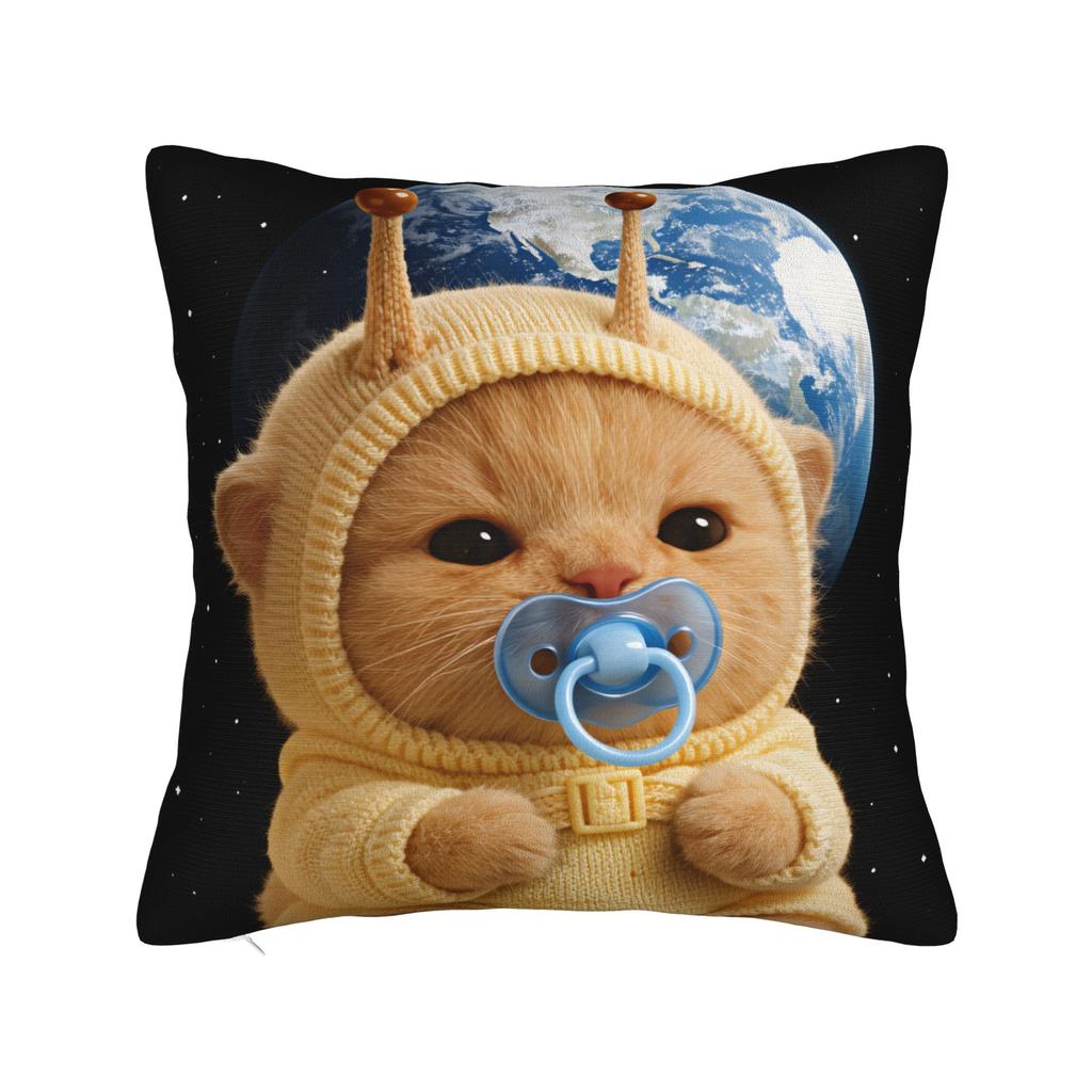 Funny Smiling Meowl Cat (2) Pillow Case Morden Pillow Cover Design Pillowcases For Sofa Bedroom Home Decor
