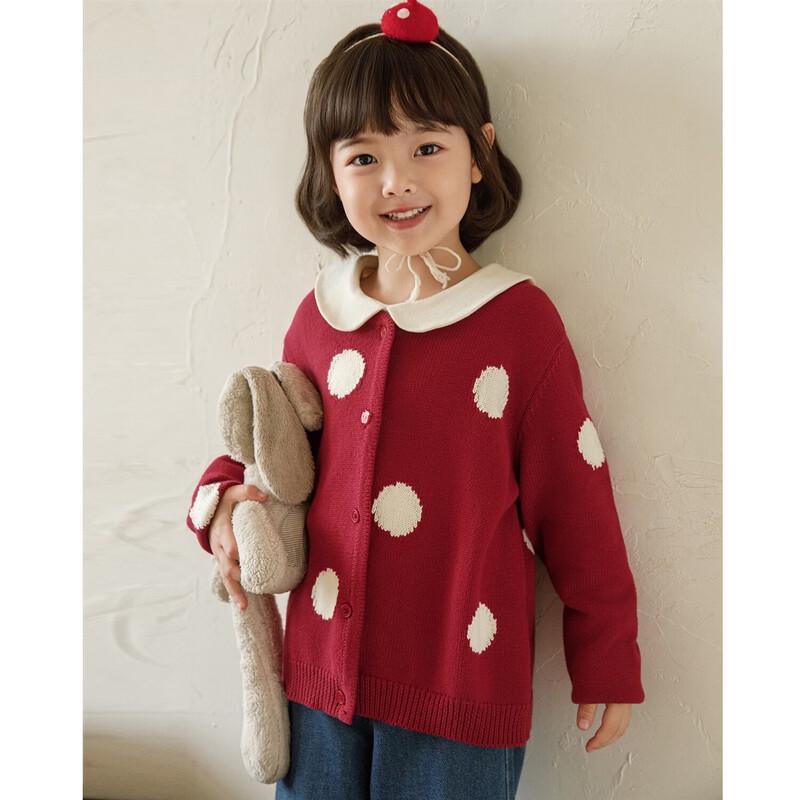 Girls' Autumn Retro Pure Cotton Cardigan