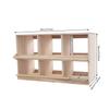 Wooden Chicken Laying Box, 6 Compartment 2-Tier Floorstanding with Egg Slot for Home/Breeding Farm