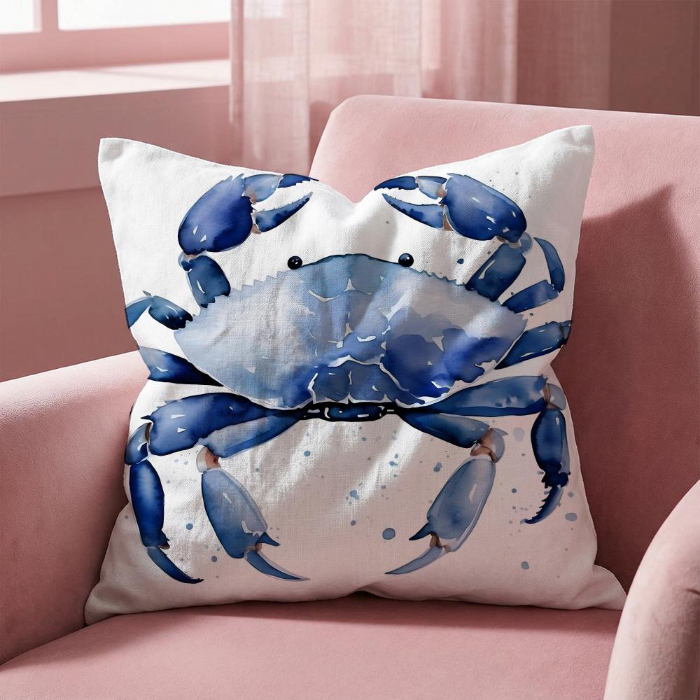 Sea Animal Turtle Coral Cushion Cover Multi-Scene Pillow Cover for Home & Car - Reversible, Soft & Durable for Daily Use