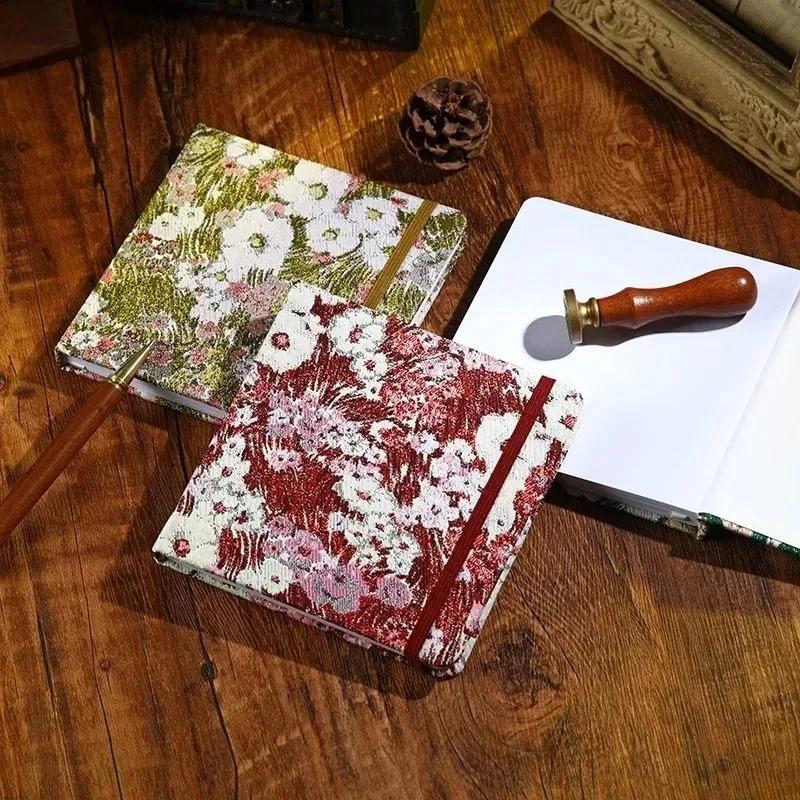 14.5*14.5cm Retro Art Square Notebook On Cloth High Face Value Thick Blank Book Student Marker Pen Painting Notebook