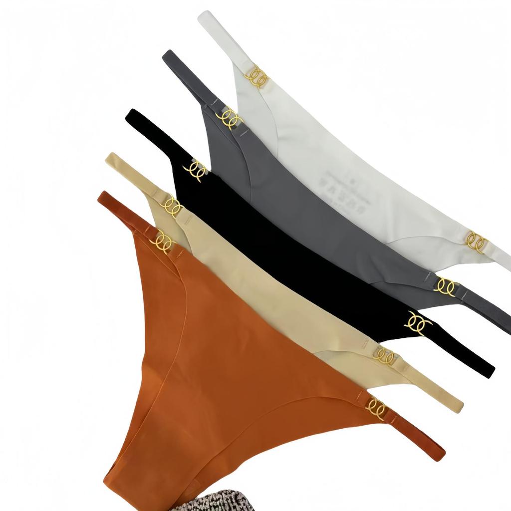 Nahtlose Damen Ice Silk Dreieck Sportunterwäsche mit sexy Metallschnalle
