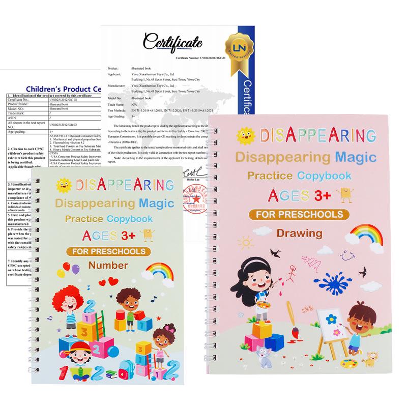 Groove Drawing Calligraphy Book: All-English Practice Template for Children