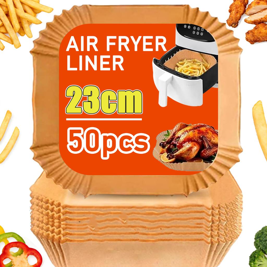 20/22/23cm Air Fryer Paper Liners Disposable Non-stick Oil-proof Baking Paper Liner for Oven Microwave Roasting Baking Accessori