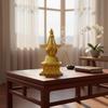 Brass Sarira Stupa Auspicious Decor Crystal Embedded Stupa Decoration Religious Item Handmade House Decoration Intricate Design