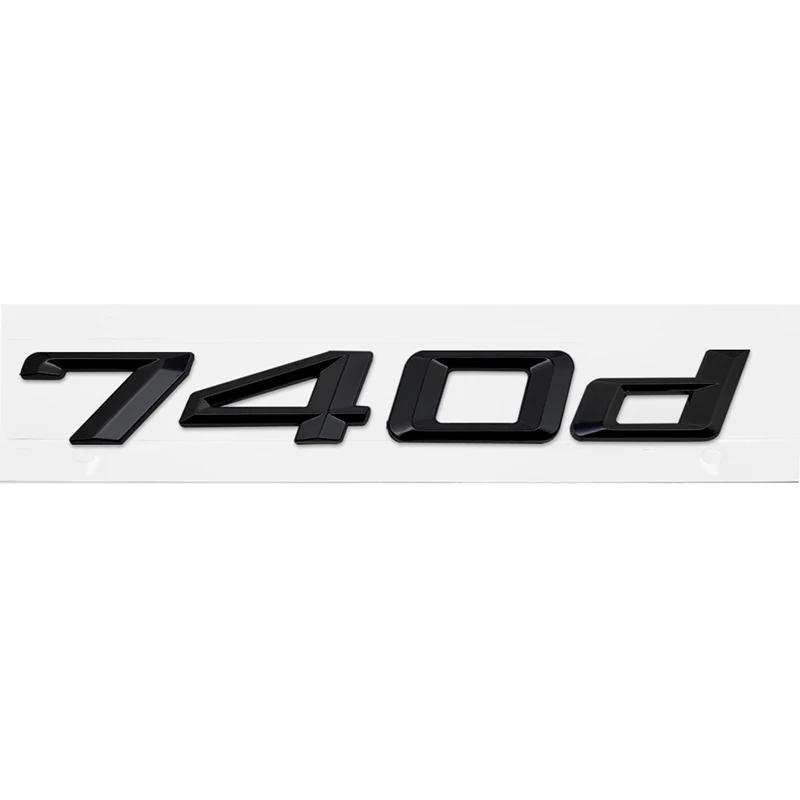 ABS Car Rear Trunk Letters Logo Badge Emblem Sticker For BMW 7 Series 730d 740d 745d 750d 760d E38 E65 E66 F01 F02 G11 G12