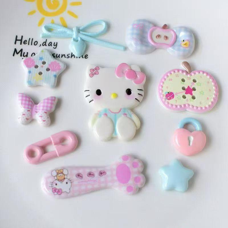 1 Набор Аксессуаров для Садовых Туфель Набор Hello Kitty Девочки Женщины Украшения для Обуви Декор DIY Туфли с Отверстиями Съемная Пряжка Рождественские Подарки