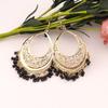 Fashion Retro Celebrity Temperament, Hollow Water Drop Rice Bead Fringed Earrings, Chain Fringed Earrings E92