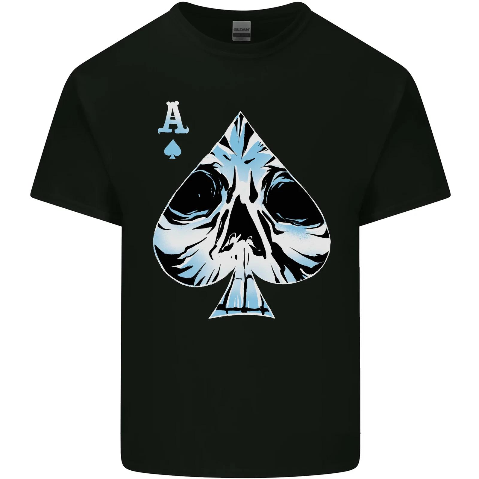 Ace of Spades Skull Kids T-Shirt Childrens 3XL