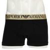 Emporio Armani SHINY LOGO Boxer Shorts, Front Closure, EU Size, Men's, Brand Name Underwear, Size S (EU Size), 98. Black, 54095959