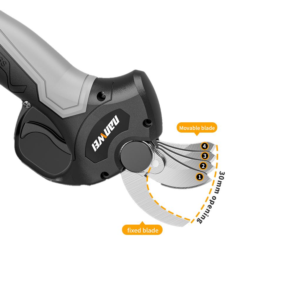 NANWEI 30 Mm Electric Scissors, Brushless Motor, 300 W, for Pruning Tree Branches