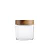 Acacia Wood Lid Glass Storage Jar - Moisture-Proof, Transparent, High-Quality Borosilicate for Tea & More