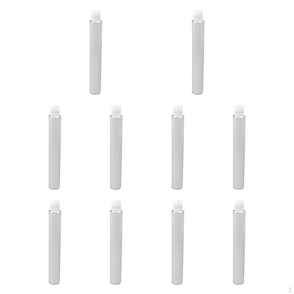 10 Stück Leere Farbtuben Aluminiumflaschen Acrylöl Nachfüllbar Probe Geeignet für Künstler