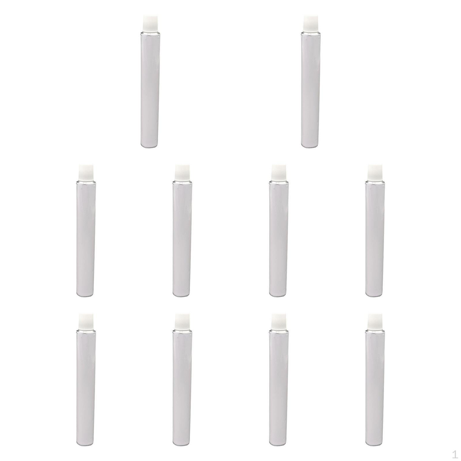 

10 Pieces Empty Paint Tubes Aluminum Bottles Acrylic Oil Refillable Sample Suitable for Artists 5ml