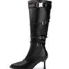 2026 High Heel Knight Boots Stiletto Retro Fashion Leather Top Women's Boots
