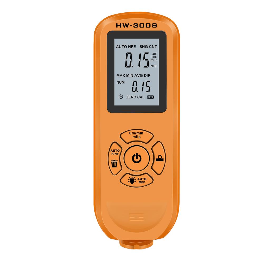 HW-300S Car paint thickness gauge Digital Backlight LCD Meter Automotive paint meter Coating Meter Measuring Tool 0-2000um