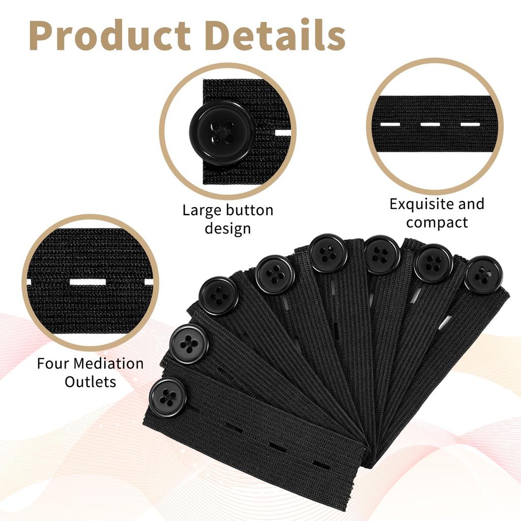 1/5PC Elastic Waist Extenders Belt Practical Waist Extension Buckle For Pregnant Women Men Women Jeans Adjustable Waistband