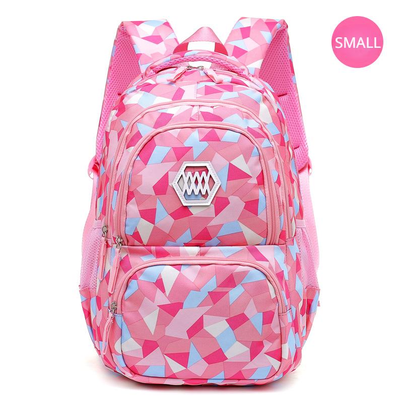 Modischer Rucksack mit geometrischem Druck für Grundschüler, Mädchen, Teenager, leichte Nylon-Schultasche, tragbarer Laptop-Rucksack