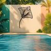 Stingray Metal Wall Art Manta Ray Line Decor Ocean Sea Life Home Coastal Marine Lover Gift