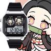 Demon Slayer Series Japanese Nezuko 2D Chronograph Cool Wristwatch, Alarm Clock Watch, Waterproof Electronic Watch