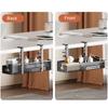 Under Table Storage Rack Metal Cable Management Tray Home Office Desk Wire Organizer No Punching Kitchen Storage Accessories