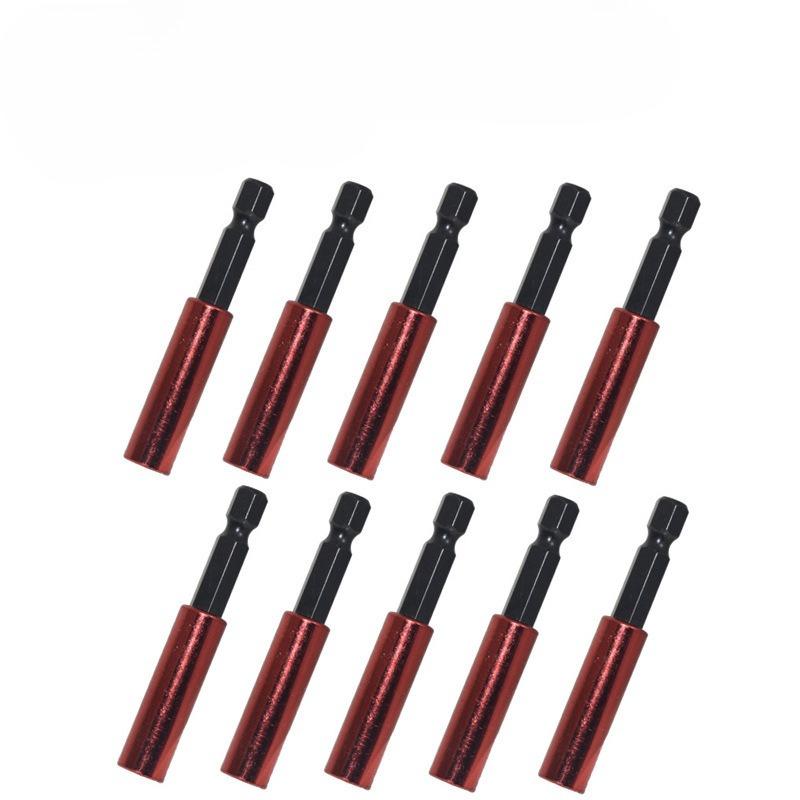 5 Stück/Set Sechskant, Oberflächenelektrophorese Rote Chargenkopf-Verlängerungsstange Kombination, Chargenkopf-Verlängerungshülse 1/4 Magnetischer Wind-Chargenkopf