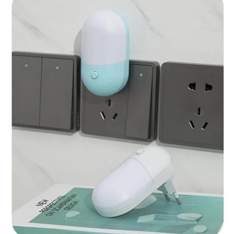 EU/US-Stecker LED-Nachtlicht Sensorbeleuchtung Mini-Nachtlicht Lampe Für Kinderzimmer Schlafzimmerleuchten Weihnachtsstecker Nachtlampe