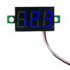 2 Wires Mini Digital Voltmeter LED Display 0.28 Inch DC Volt Meter DC 2.5V-40V Red/Blue/Yellow/Green Reverse Polarity Protection