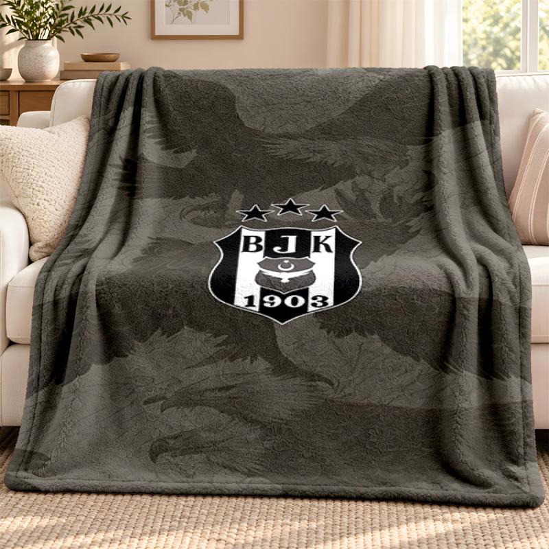 Besiktas JK blanket Flannel Blanket Soft Cozy Plush Throw for Sofa Bed Lightweight Home Decoration Outdoor camping