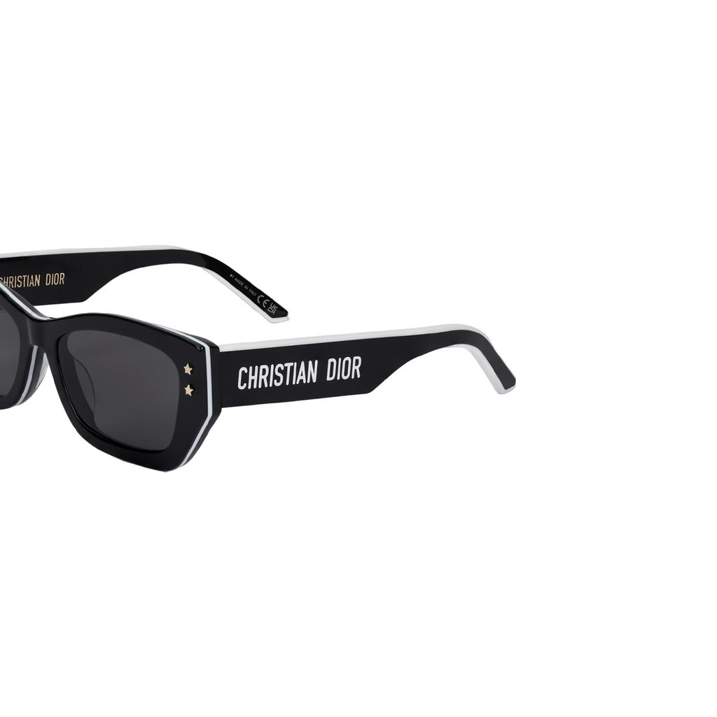 Dior Okulary przeciwsłoneczne damskie DPFCS2UQR-10A0 z czarnym logo z literami o nieregularnym kształcie