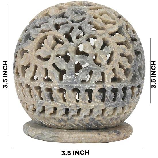 

Упаковка из 1 круглого подсвечника для чайной свечи в форме слона из мыльного камня 8,89 см со свечой