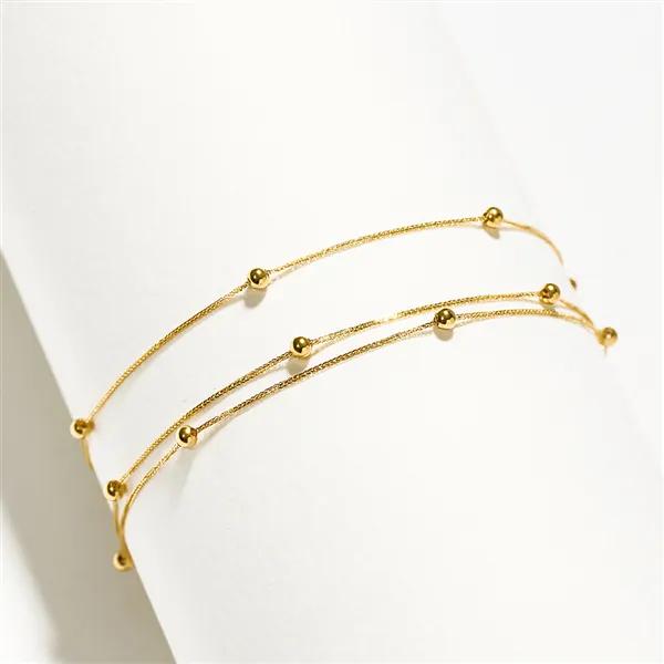 18K Nuerin Double Ball Chain Bracelet