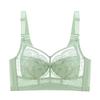New big breasts show small dandelion embroidery without steel ring ultra-thin anti-sagging gathering underwear adjustment bra