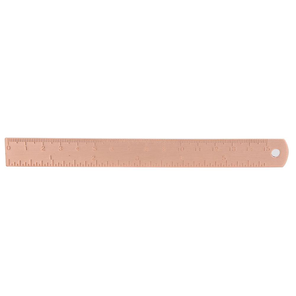 Thickened Copper Straight Ruler 0 150mm Mini Copper Ruler Drawing AccessoryCopper 15cm Scale 1.5mm Thick