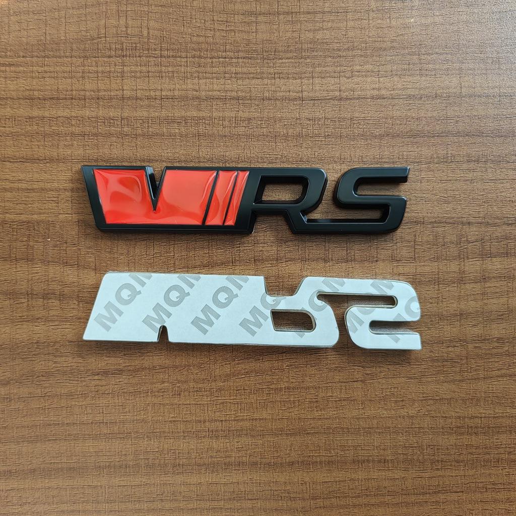 3D Metal RS Logo VRS Emblem Car Grill Badge For Skoda Kodiaq Rapid Fabia Octavia 1 2 3 A5 A7 MK1 MK3 MK4 VRS Sticker Accessories