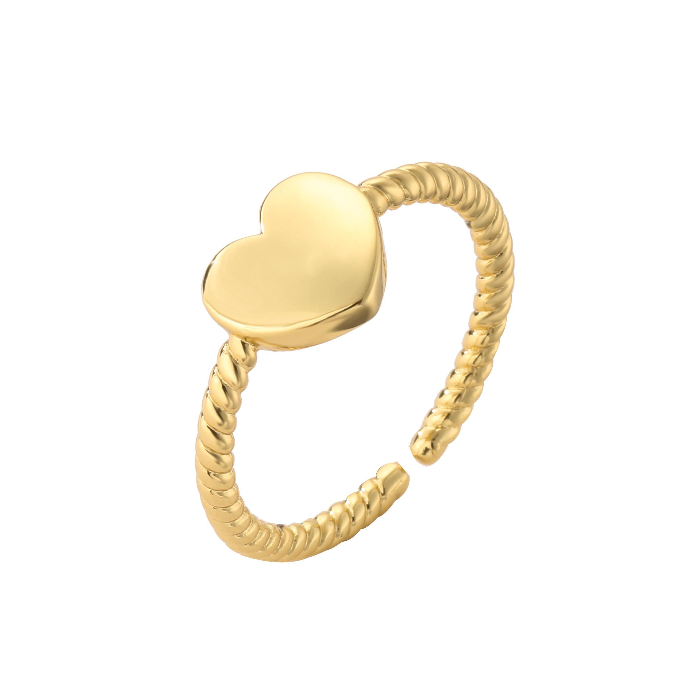 

HECHENG,Rings for Women, Personality Simple Copper Color Zircon Ring Fashion Engagement Zircon Accessories Wedding Rings